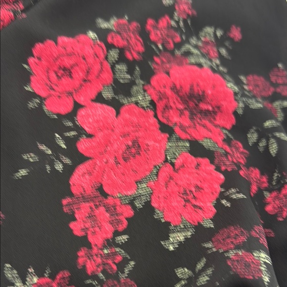 Torrid Floral Black and Red Hi-lo Top - Picture 5 of 5